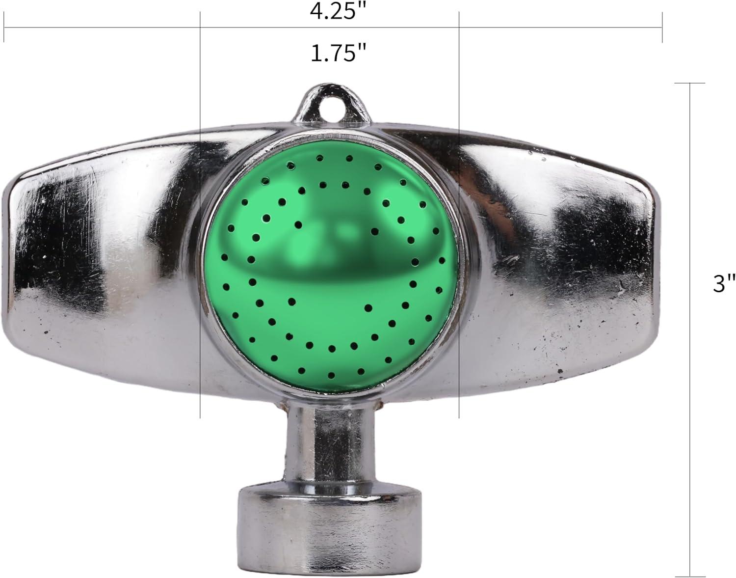 imageMelnor 65196AMZ Dual Pack Spot Sprinkler  Low Profile  Gentle Watering for Delicate Plants  Durable Metal Construction  Circular Spray Pattern  Waters Up to 30 Diameter  Green Silver