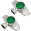 imageMelnor 65196AMZ Dual Pack Spot Sprinkler  Low Profile  Gentle Watering for Delicate Plants  Durable Metal Construction  Circular Spray Pattern  Waters Up to 30 Diameter  Green Silver