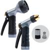 imageMelnor 65174AMZ 7Pattern Adjustable Nozzle Combo Set  HeavyDuty Metal Build  Comfort Grip QuickConnect Starter Set Included Silver Black