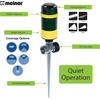image:imageMelnor 65189AMZ Turbo Rotary Sprinkler on Step Spike 4 Spray Patterns Covers Up to 68 Ft Diameter QuickConnect Set GreenYellow4Pattern with QC Adapter
