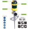 image:imageMelnor 65189AMZ Turbo Rotary Sprinkler on Step Spike 4 Spray Patterns Covers Up to 68 Ft Diameter QuickConnect Set GreenYellowSpike Gear Sprinkler