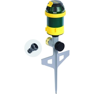 image:imageMelnor 65189AMZ Turbo Rotary Sprinkler on Step Spike 4 Spray Patterns Covers Up to 68 Ft Diameter QuickConnect Set GreenYellow6Pattern with QC Adapter